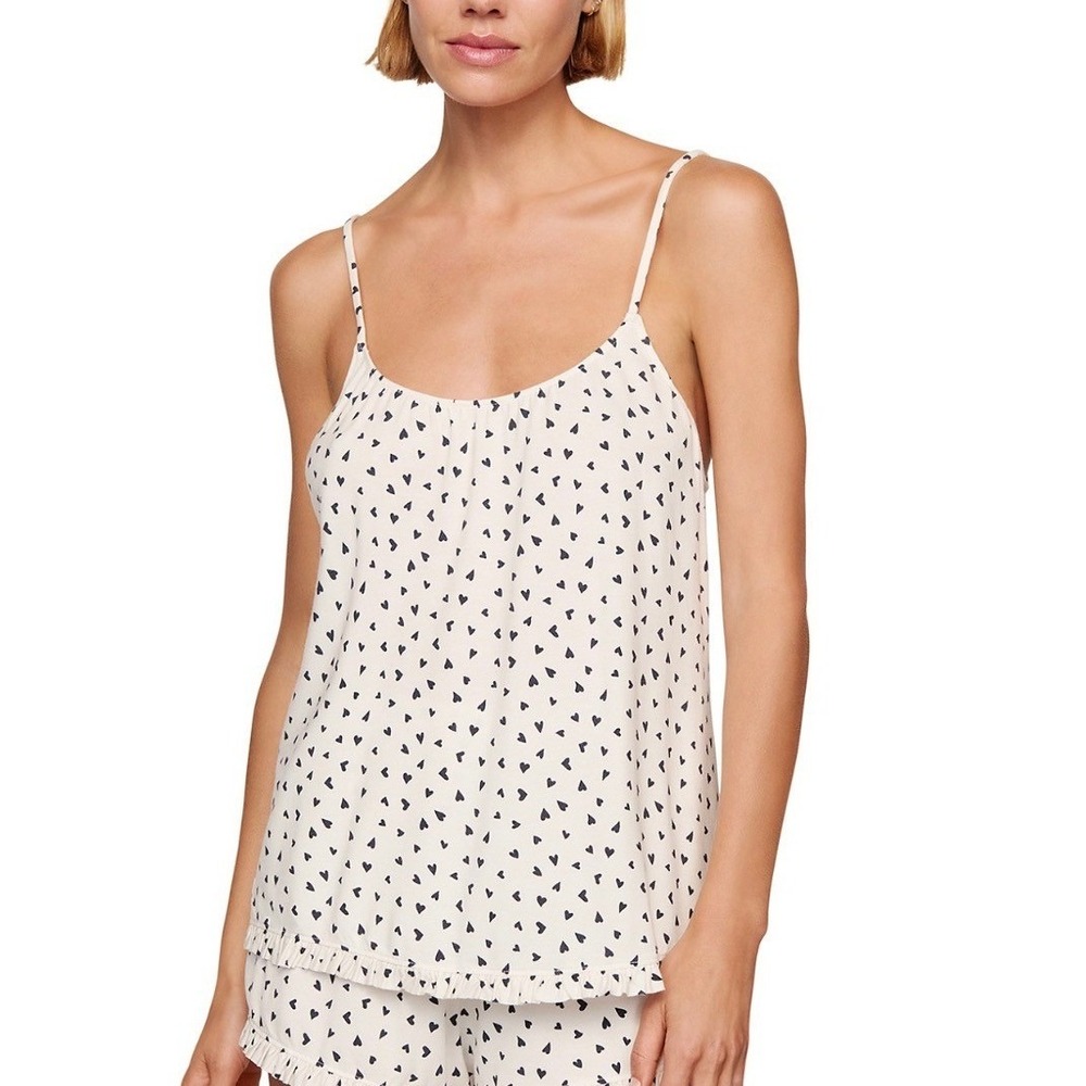 Eberjey Gisele Heart to Heart Printed Camisole Shorts Pajama Set XL CU1141NS